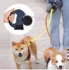 Double Dog Leash with LED Light