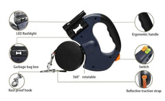 Double Dog Leash with LED Light