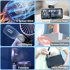 CoolBreeze™ 5X Neck Fan - Hands-Free Portable Cooling Solution